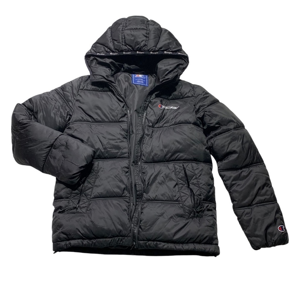 Champion Black Puffer Jacket for Kids